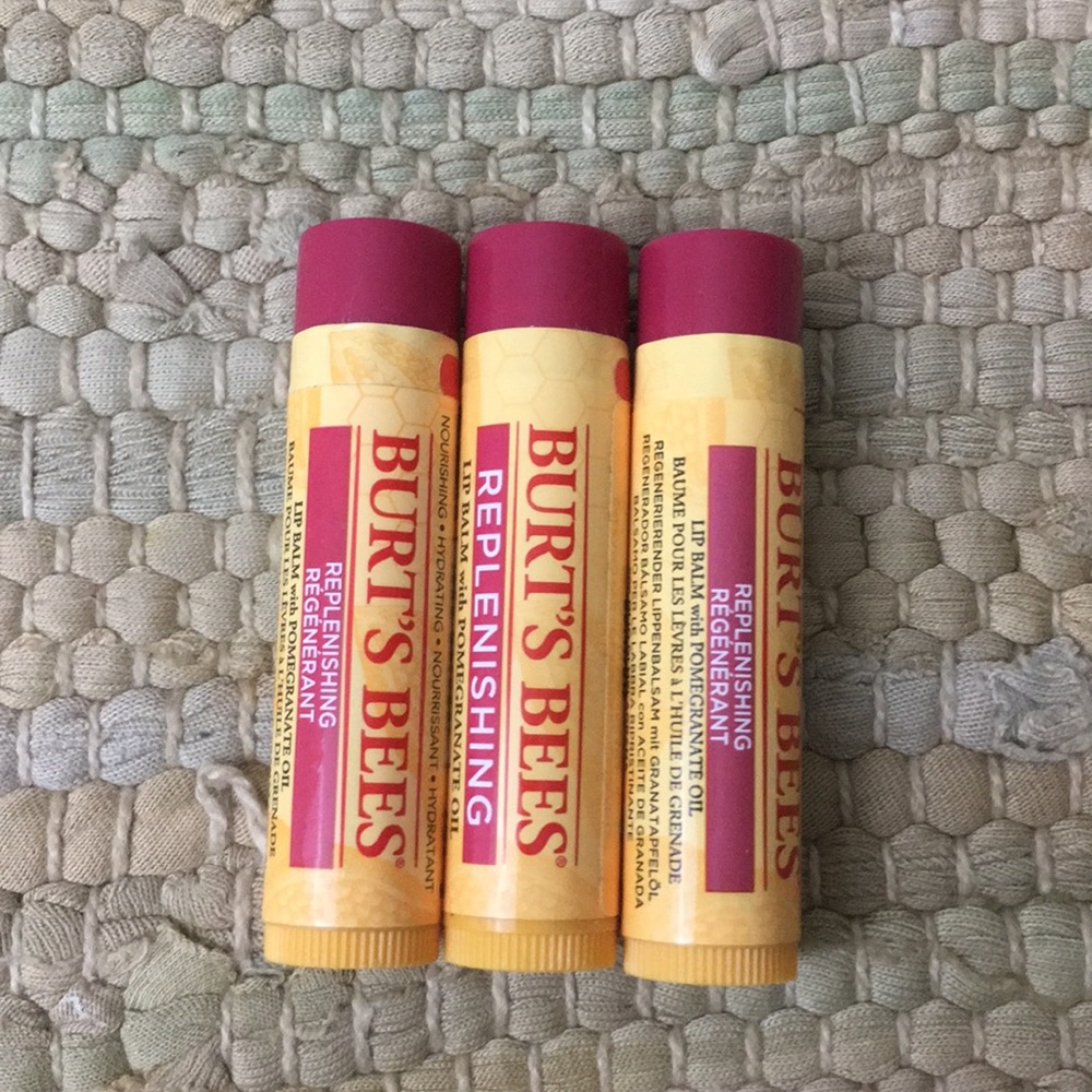 3 Burts Bees Replenishing Chapstick